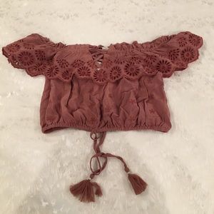 NWT American Eagle off the shoulder crop top